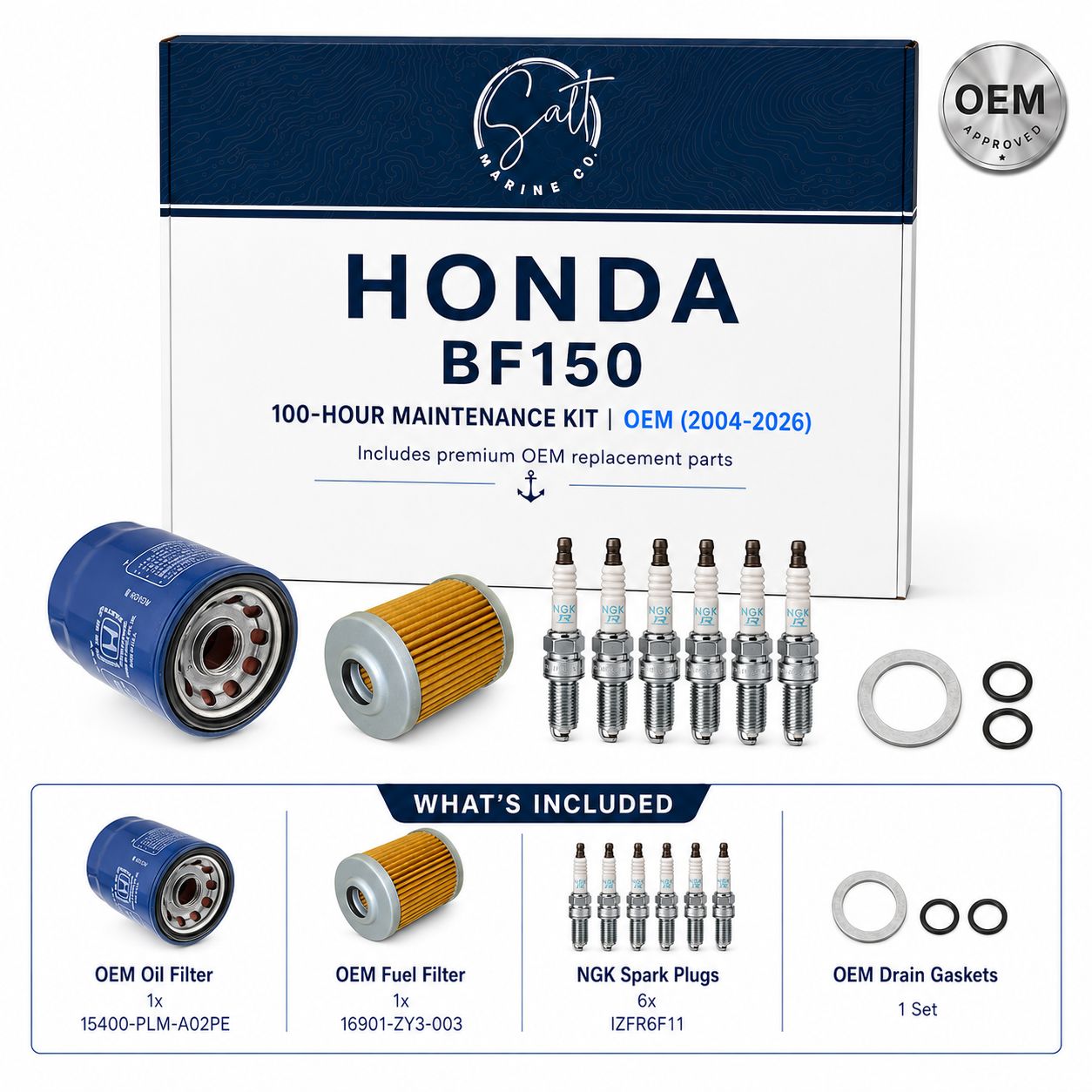 Honda BF150 100-Hour Maintenance Kit | OEM (2004-2026)