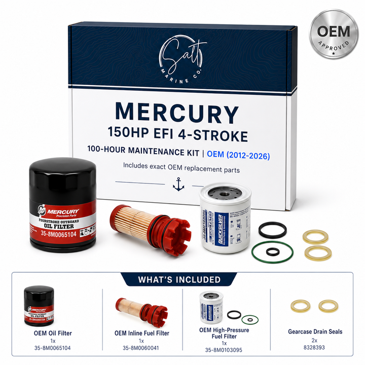 Mercury 150HP EFI 4-Stroke 100-Hour Maintenance Kit | OEM (2012-2026)
