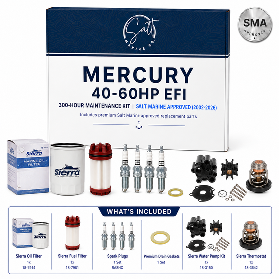 Mercury 40-60HP EFI 300-Hour Maintenance Kit | Salt Marine Approved (2002-2026)