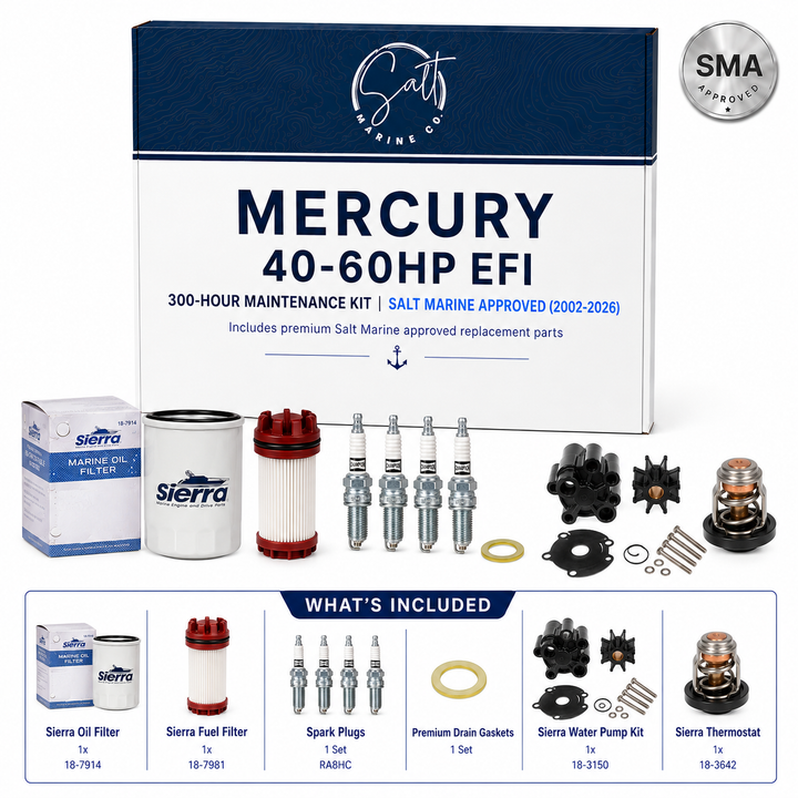 Mercury 40-60HP EFI 300-Hour Maintenance Kit | Salt Marine Approved (2002-2026)
