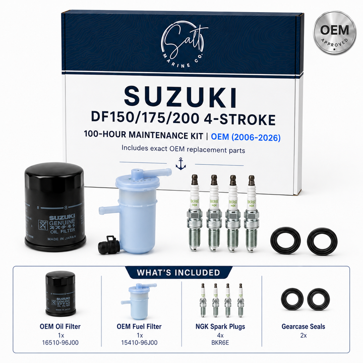 Suzuki DF150/175/200 4-Stroke 100-Hour Maintenance Kit | OEM (2006-2026)