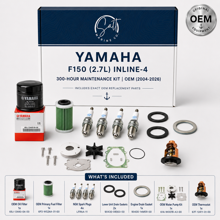 Yamaha F150 (2.7L) Inline-4 300-Hour Maintenance Kit | OEM (2004-2026)