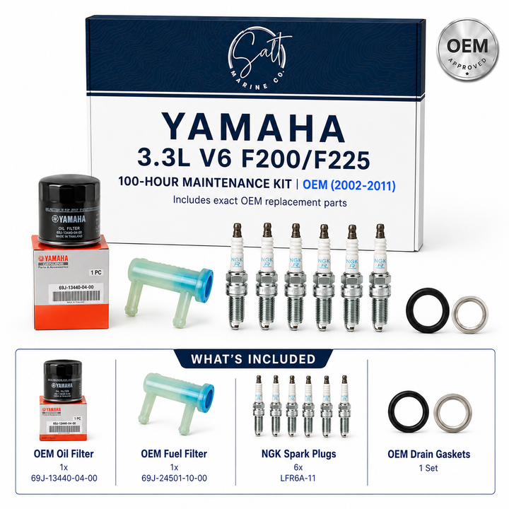 Yamaha 3.3L V6 F200/F225 100-Hour Maintenance Kit | OEM (2002-2011)
