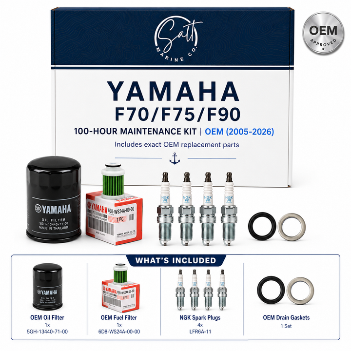Yamaha F70/F75/F90 100-Hour Maintenance Kit | OEM (2005-2026)