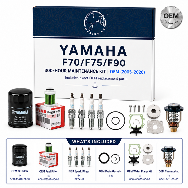 Yamaha, 300-Hour, OEM, Yamaha F70/F75/F90, 2005-2026