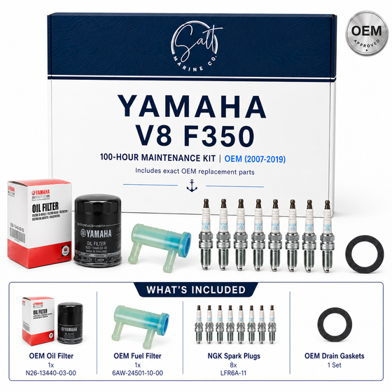 Yamaha V8 F350 100-Hour Maintenance Kit | OEM (2007-2019)